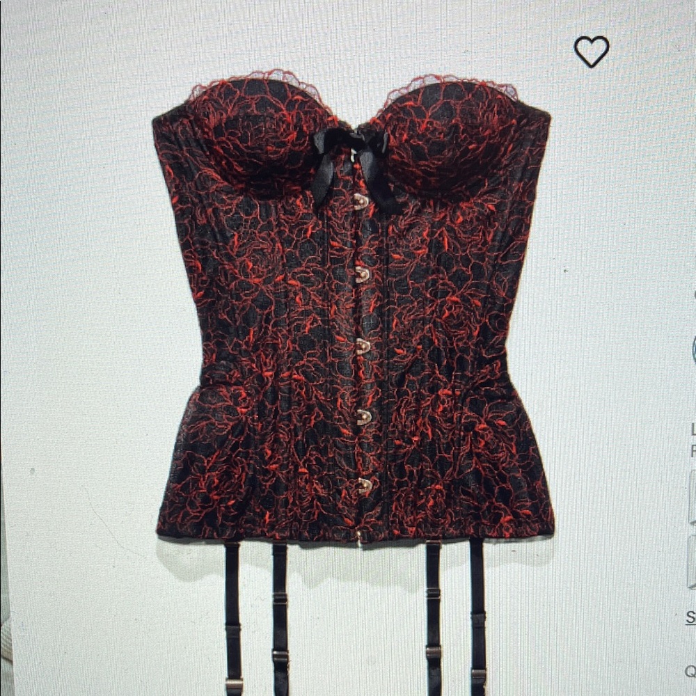 Savage X Fenty Embroidered Lace Corset Set